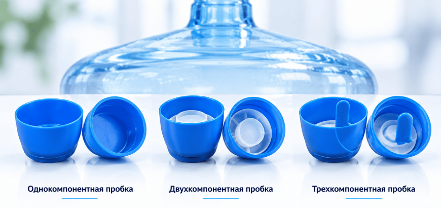 Как выбрать пробку для бутыли 19 литров: одно-, двух- и трёхкомпонентная